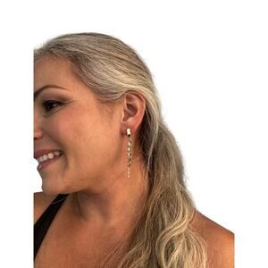 Ann Taylor Factory Drop Earrings Multi-Tone Gold Silver NWT